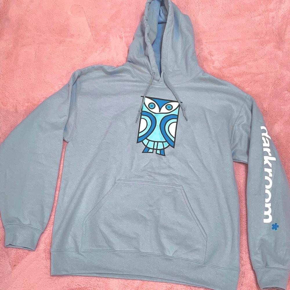 ZUMIEZ Darkroom Light Blue Owl hoodie